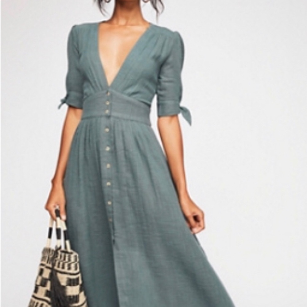 Free People “Love of My Life Dress in Lagoon, XS,